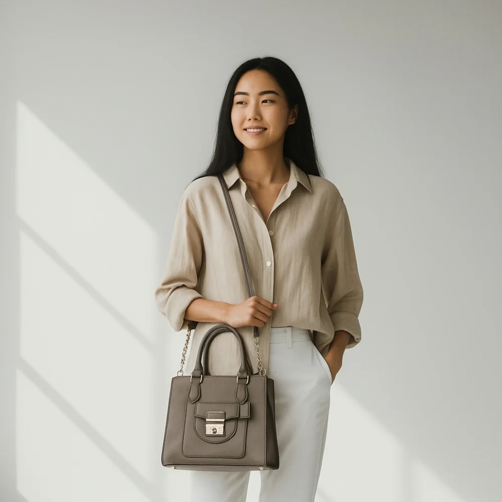 Michael Kors Dark Dune Bridgette Medium Saffiano Tote
